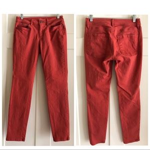 💕Loft Rust Orange Curvy Skinny Jeans, Size 2💕
